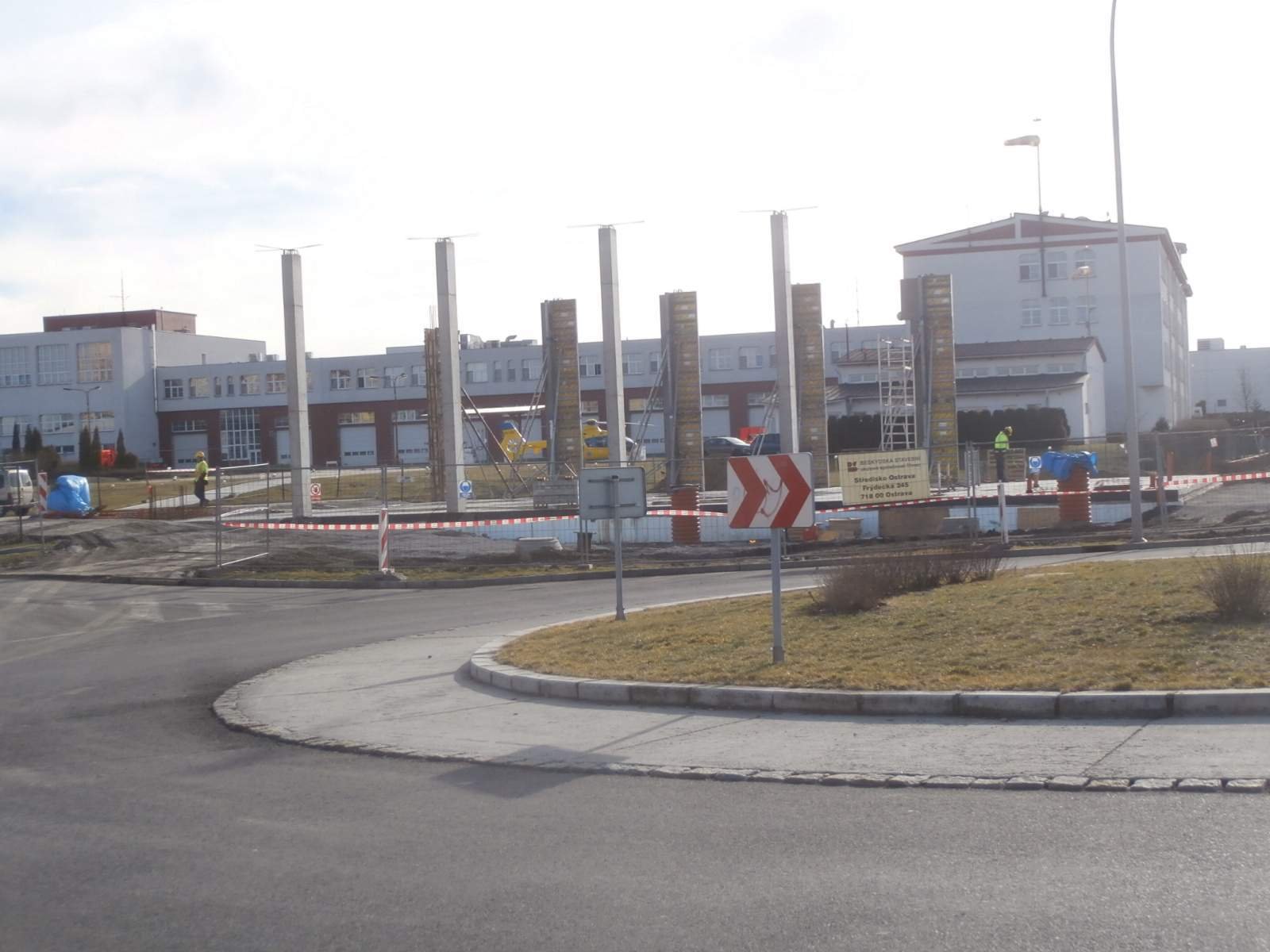 Výstavba vrtulníkového hangáru v areálu HZS MSK